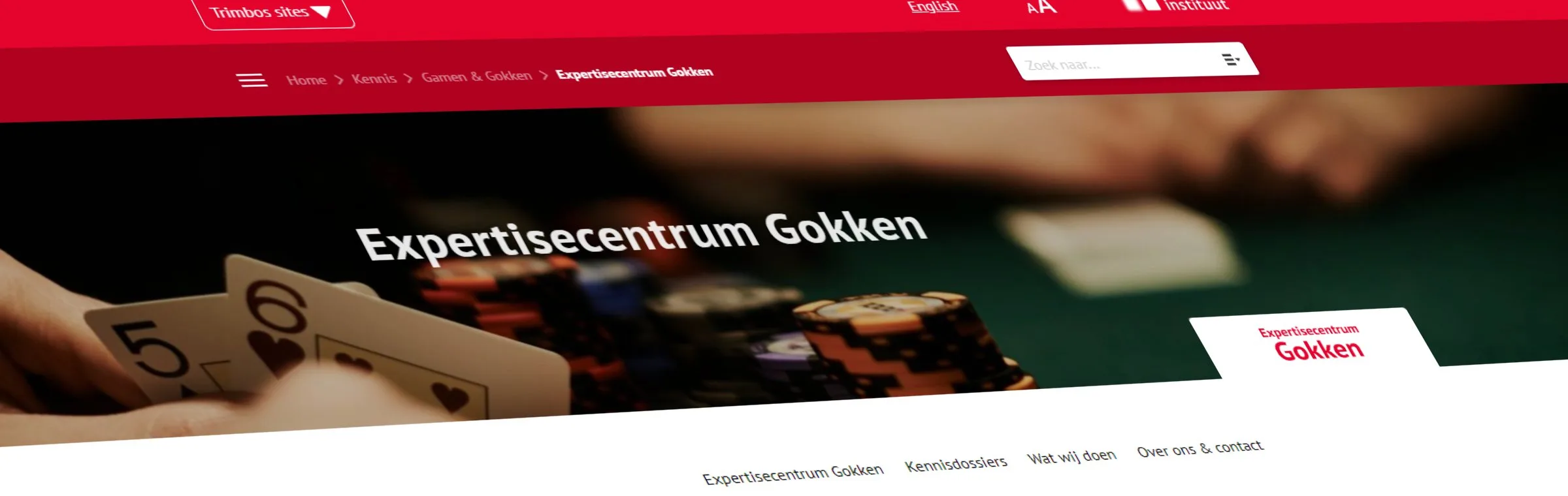 Expertisecentrum Gokken gelanceerd door Trimbos-instituut